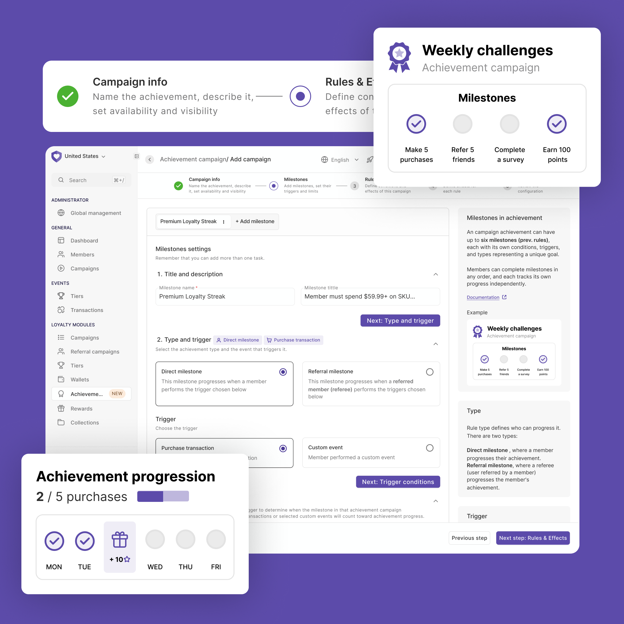 Achievement creation flow redesign