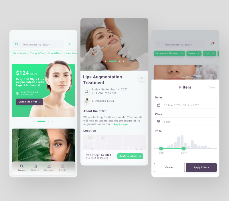 Beauty & Aesthetic Treatment Booking App