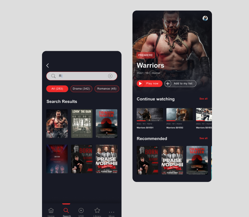Mobile Streaming App (OTT)