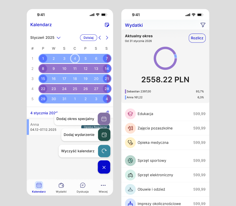 Co-Parenting & Visitation Scheduling App